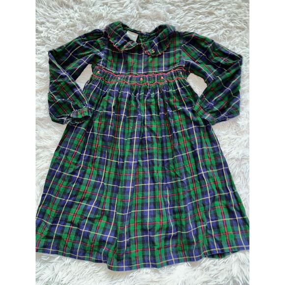 Osh Kosh Vintage Girls Sz. 6x Soft Plaid Smock Collar Dress. Beautiful, Rare
